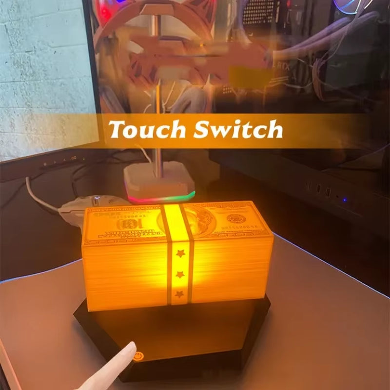 Magnetic Levitation for GTA 5 Money Lamp Floating Dollar Cash LED Light Gaming Room Decor Night Light Spinning Banknote Display